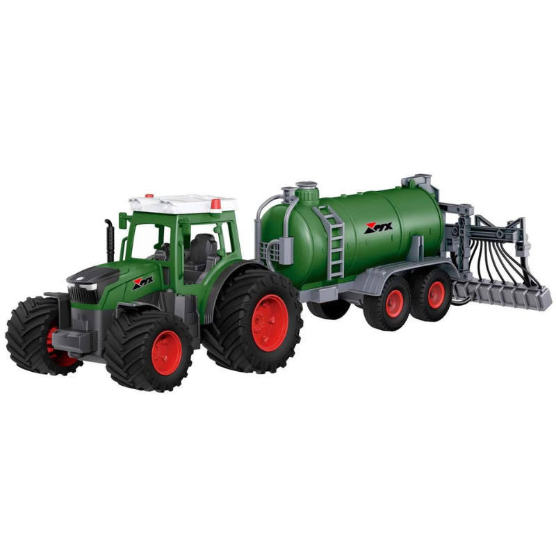 Fjernstyret Traktor 2,4GHz med gyldevogn og lys