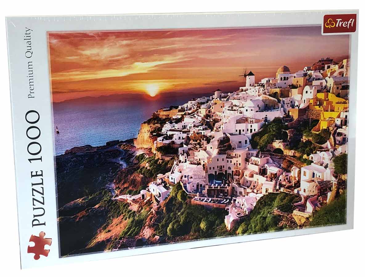 Puslespil 1000 brikker - Santorini sunset