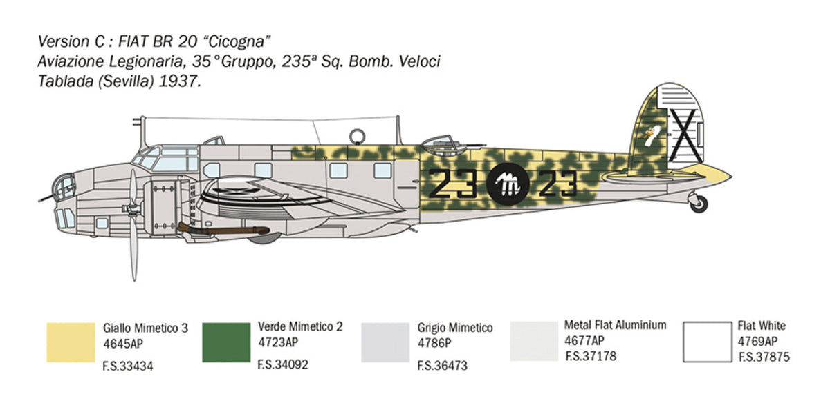 Italeri 1:72 Fiat BR.20 Cicogna - Modelfly