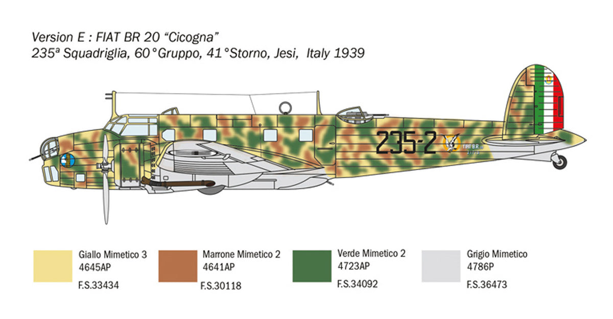 Italeri 1:72 Fiat BR.20 Cicogna - Modelfly