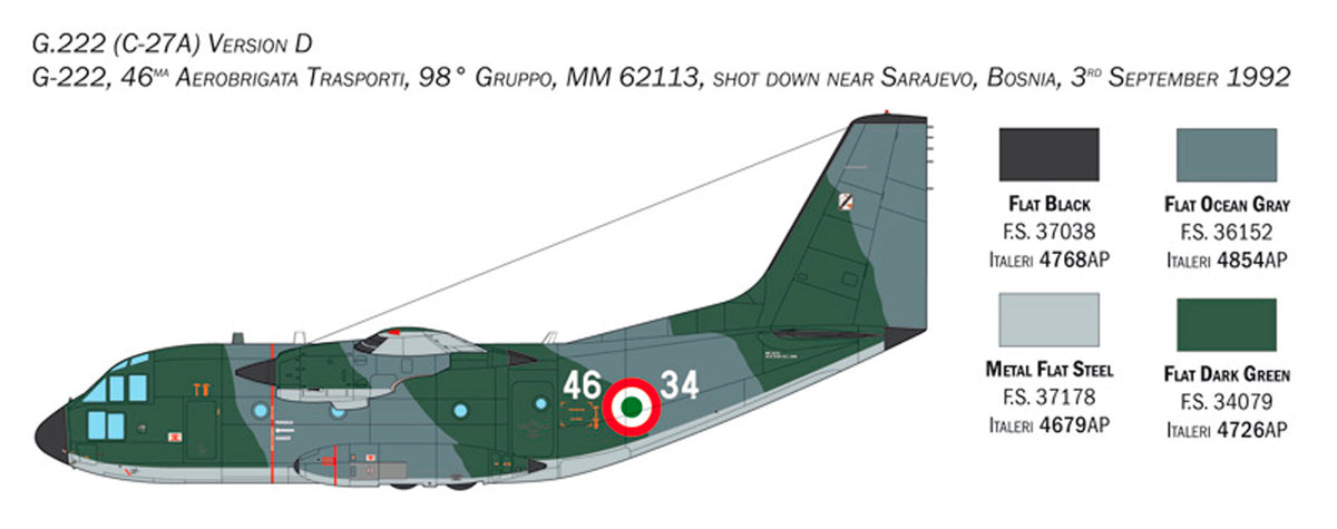 Italeri 1:72 C-27J Spartan G.222 - Modelfly
