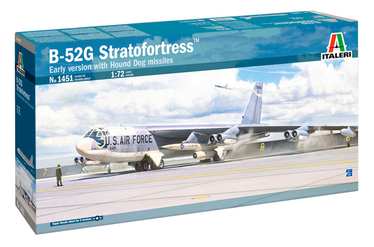 Italeri 1:72 B-52G Stratofortress Early version with Hound Dog Missiles - Modelfly