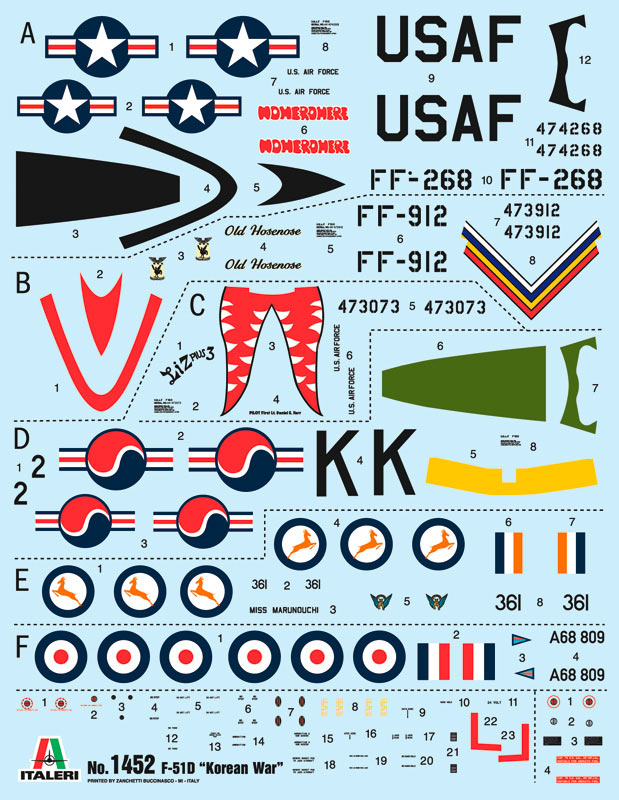 Italeri 1:72 North American F-51D Mustang Korean War - Modelfly