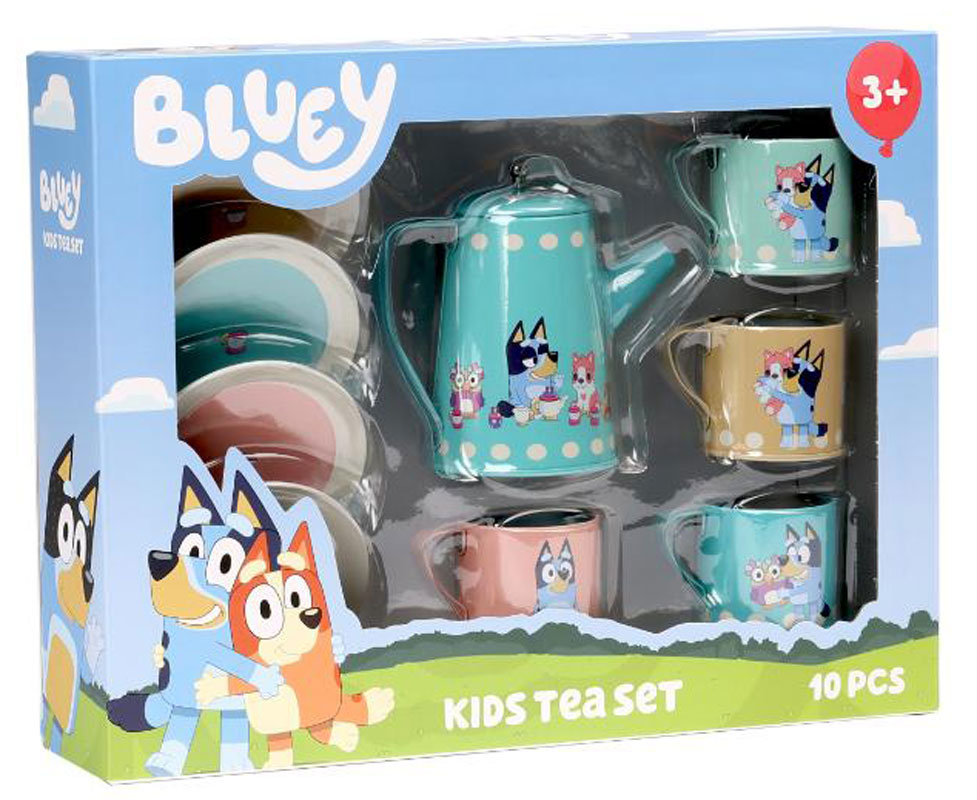 Bluey kaffestel i tin med 10 dele