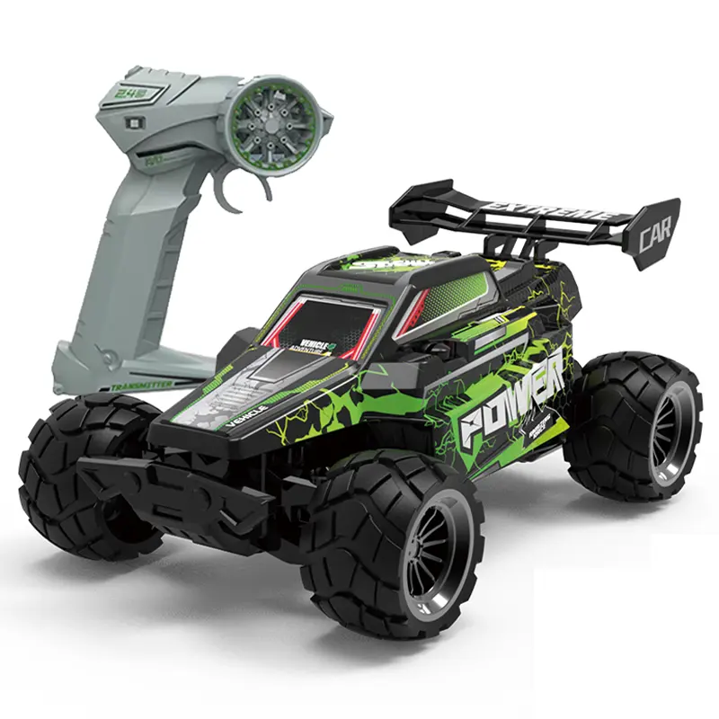 Fjernstyret Bil 1:18 – Power Racer RC Bil (20 km/t) - Grøn