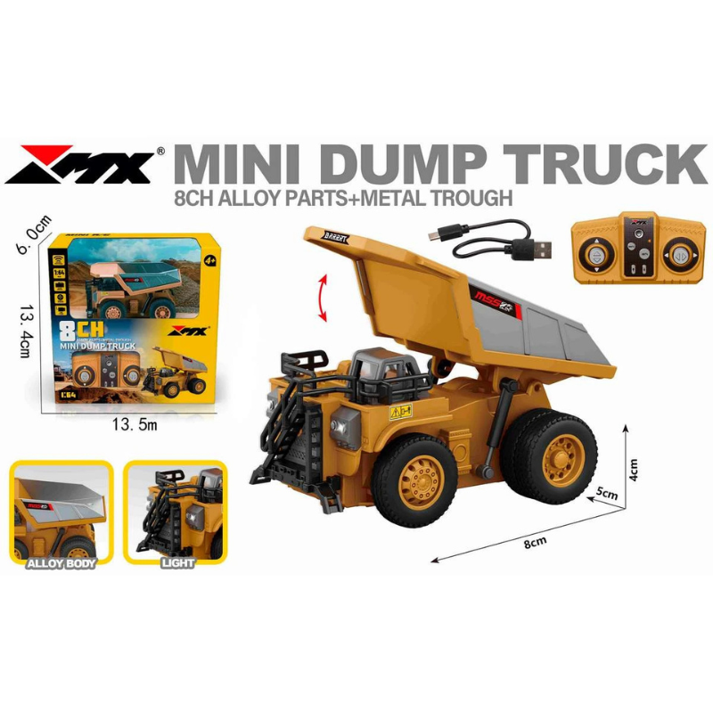 Dump Truck R/C 1:64 2,4GHz 8 kanaler