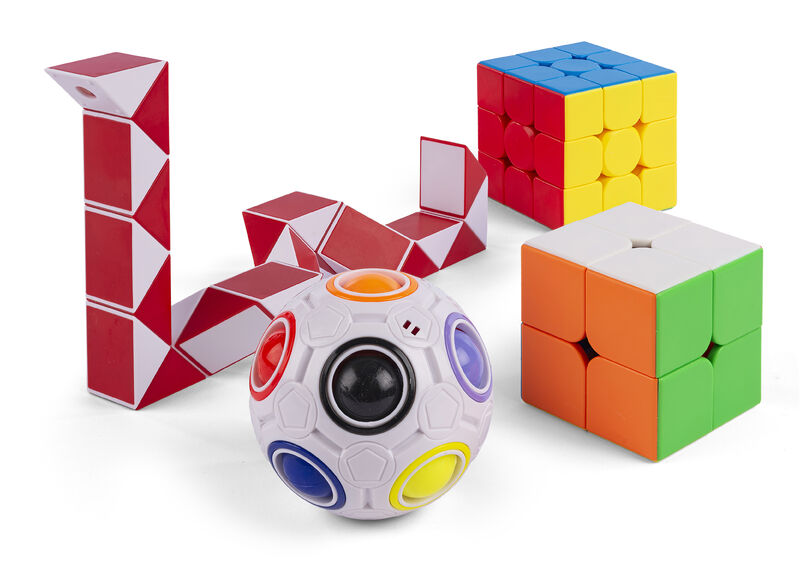 4-i-1 Magic Puzzles – Cube, Ball og Snake
