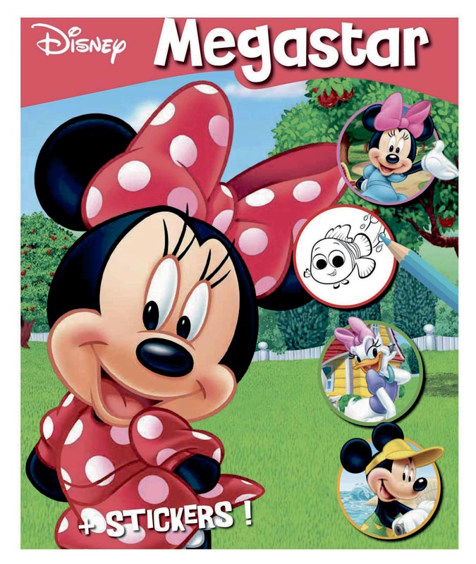 Megastar malebog med Minnie Mouse samt stickers