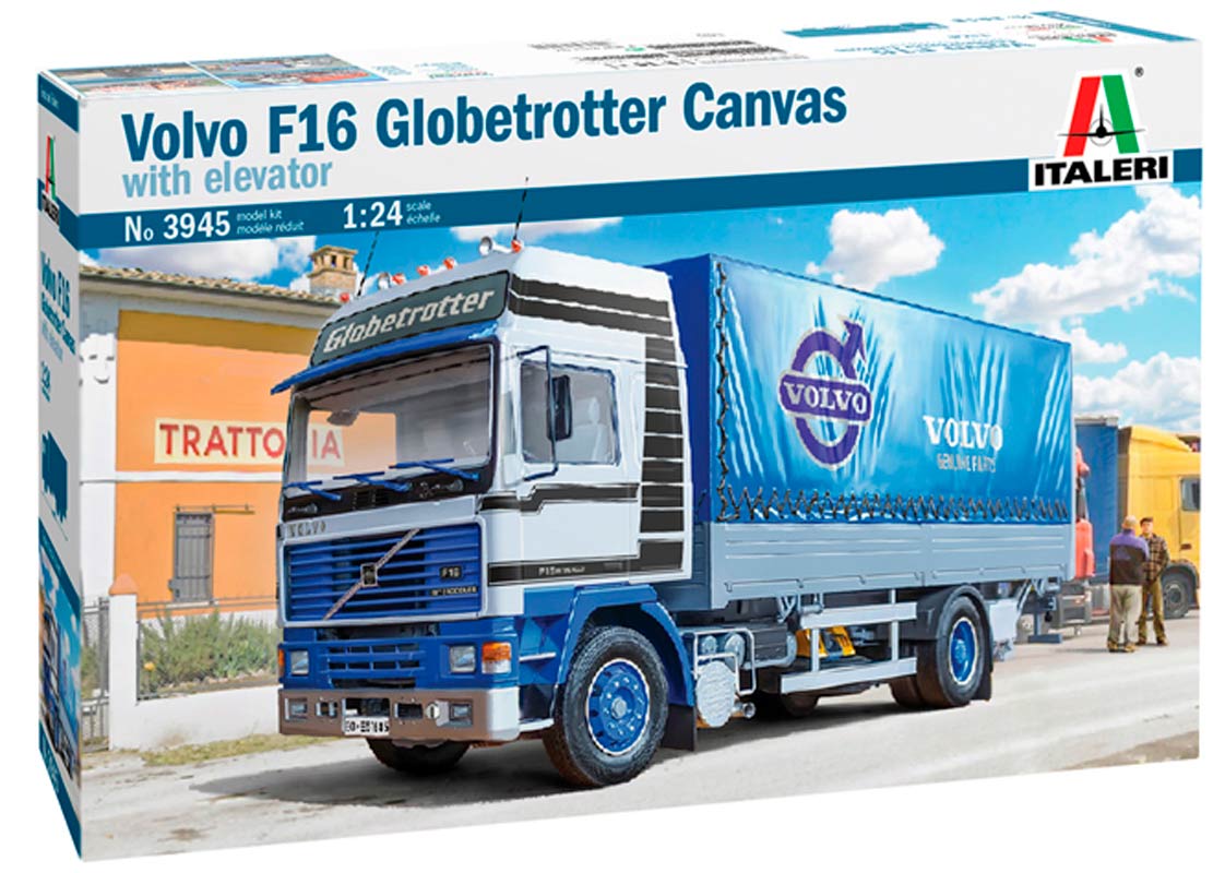 Italeri Volvo F16 Globetrotter med lift - 1:24
