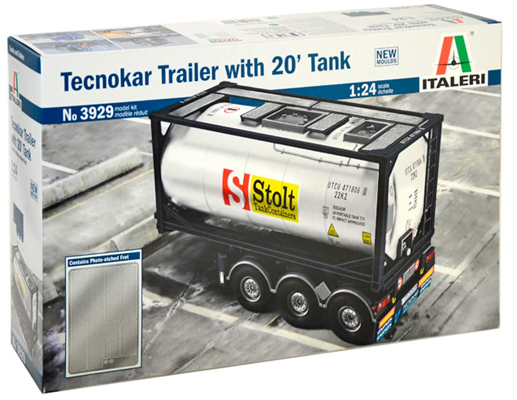 Italeri Tecnokar trailer med 20' tank - 1:24