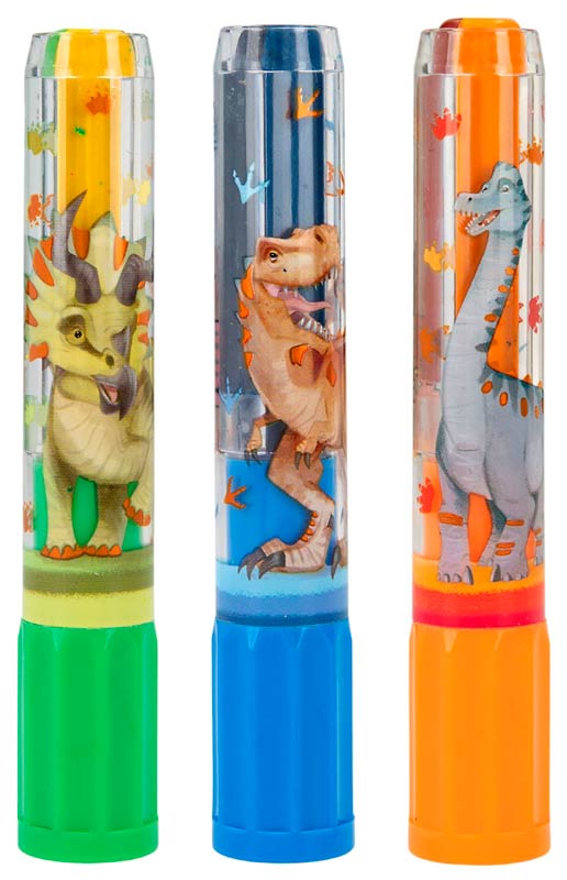 Dino World vokskridtsæt 3 farvet