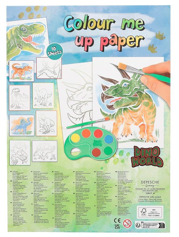 Dino World Colour Me up papir