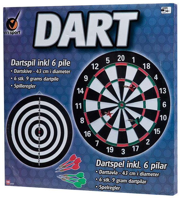 Dart - stort spil med 6 pile