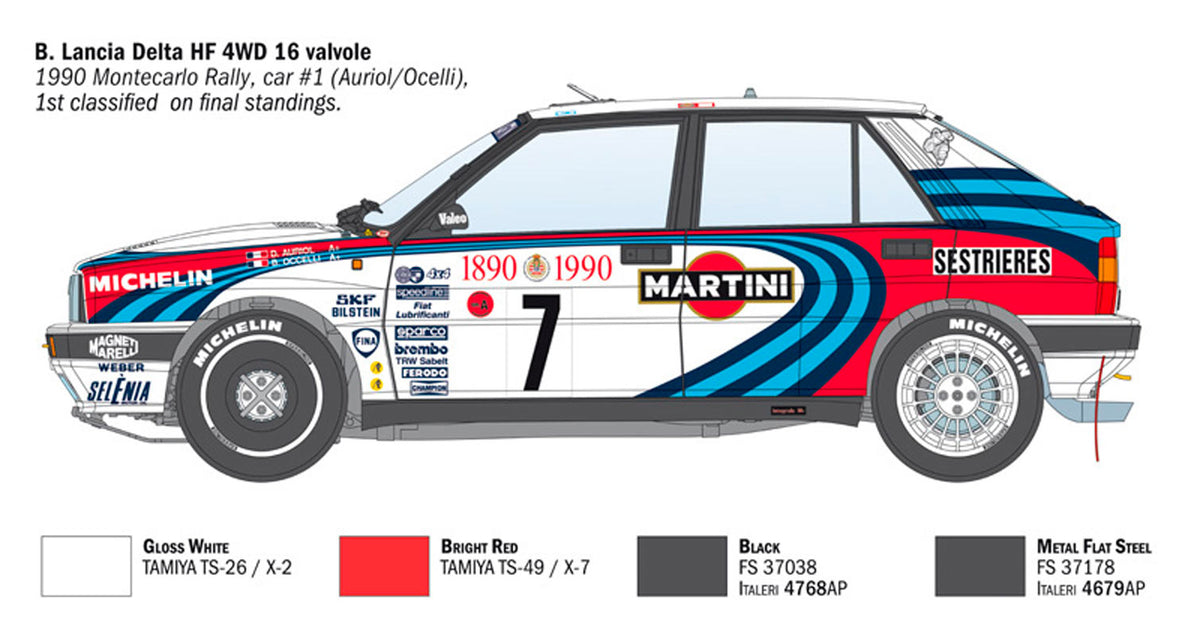 Italeri 1:12 Lancia Delta HF integrale 16v - Modelbil