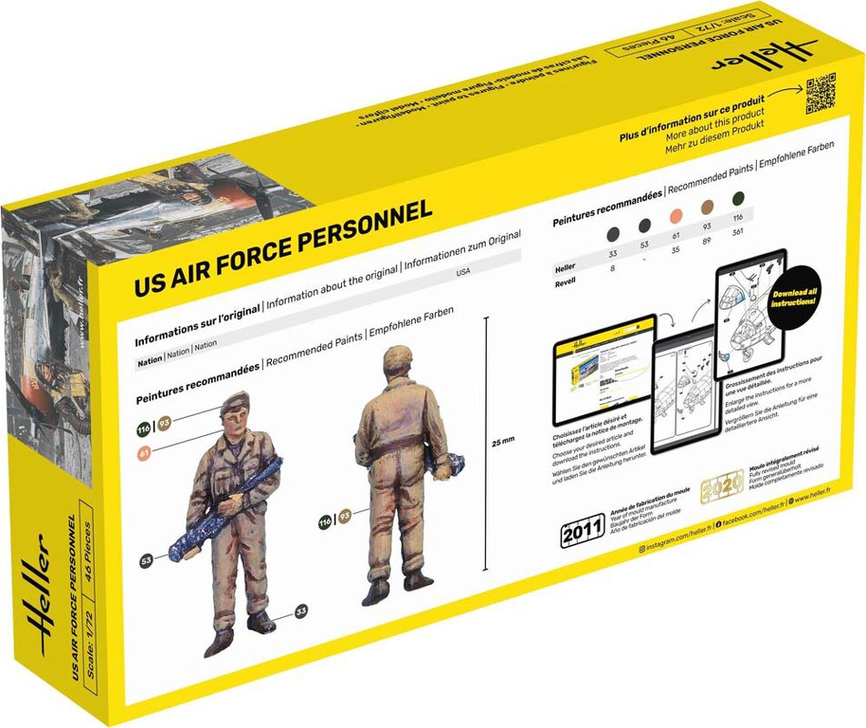Heller soldater US Air force personel 46 stk - 1:72