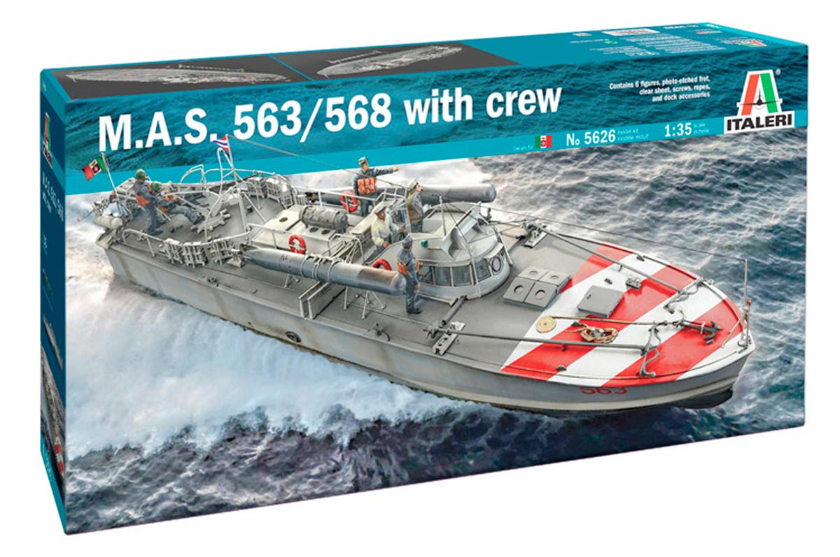 Italeri 1:35 M.A.S 563/568 m. besætning - Modelskib