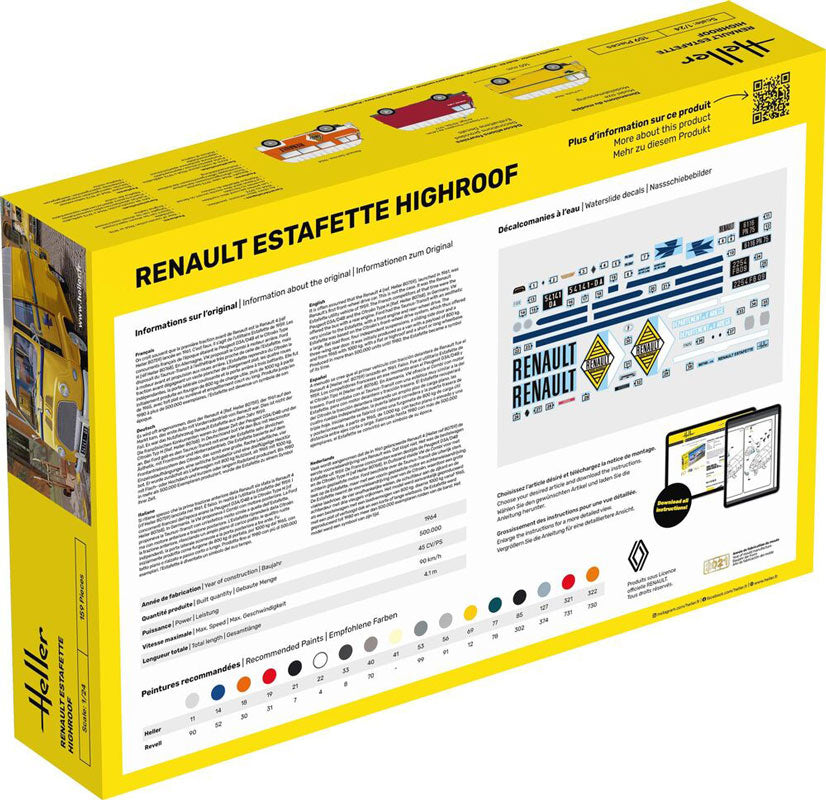 Heller Renault Estafette Highroof start kit - 1:24