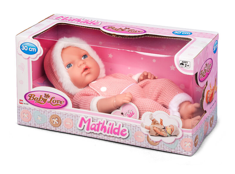 My Baby Love Mathilde dukke 30 cm – lyserød heldragt med hætte