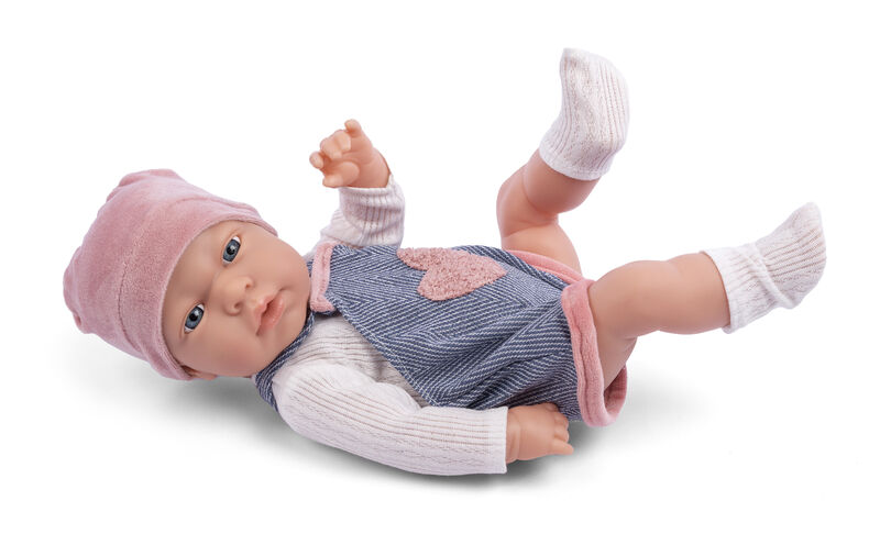 My Baby Love Liva dukke 41 cm – blå kjole & rosa hue