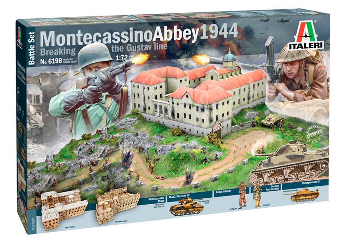 Italeri 1:72 Montecassino Abbey 1944 Breaking the Gustav Line - Diorama kampscene