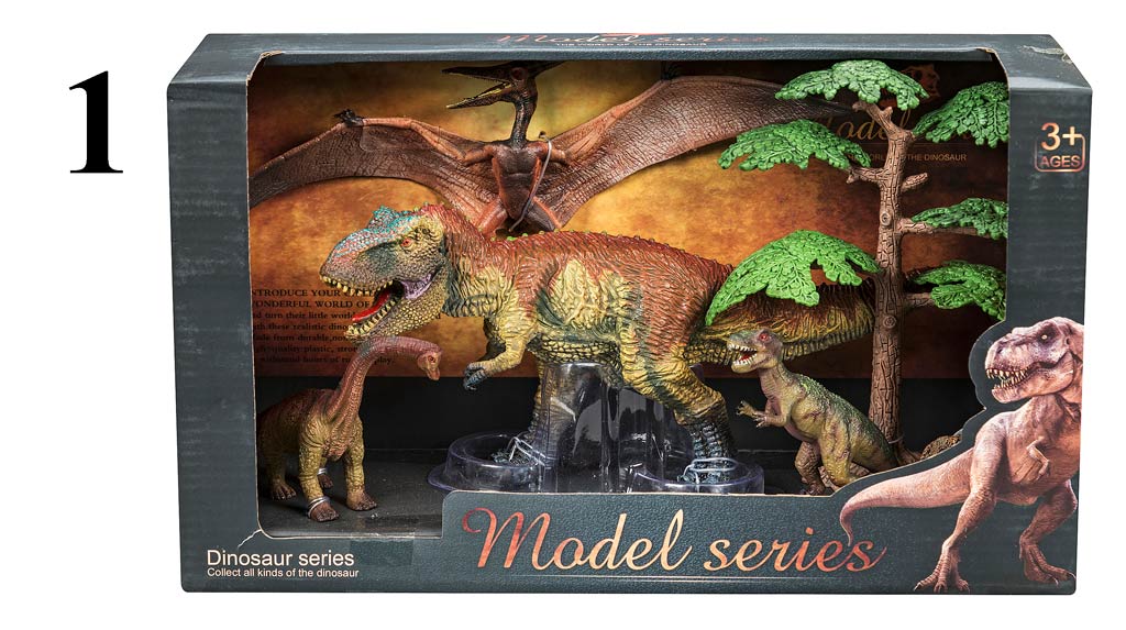 Dinosaursæt med tilbehør