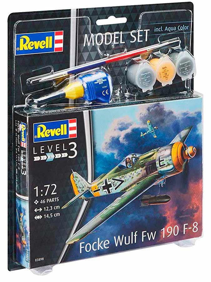Revell Focke Wulf Fw190 F-8 - scala 1:72 Med lim og maling