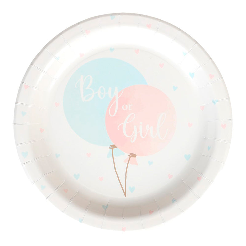 Paptallerkner til Babyshower - 23 cm. 8 stk.
