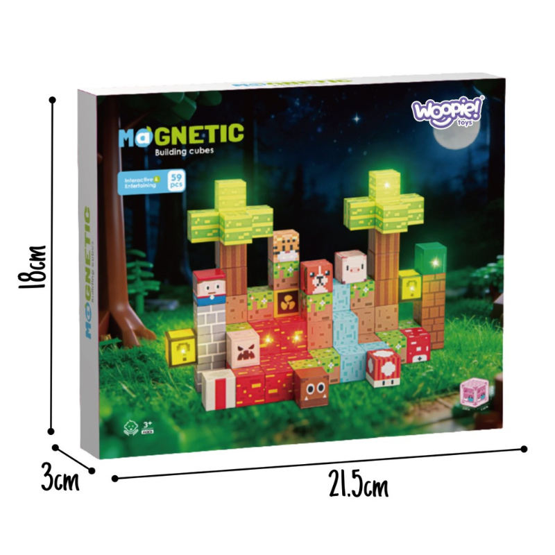WOOPIE Magnetiske Byggeklodser m/ 75 Dele - Eventyrverden