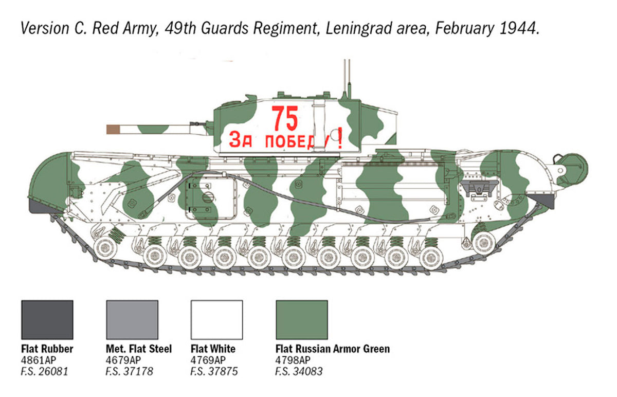 Italeri 1:72 Churchill Mk. III - Modelkampvogn