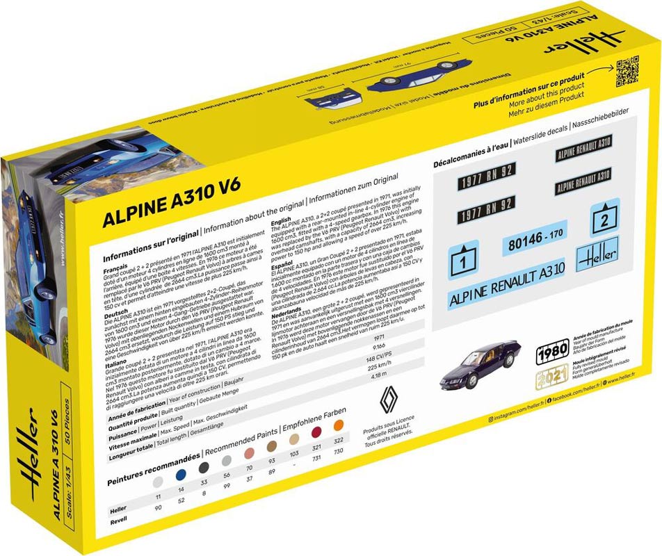 Heller Renault Alpine A310 modelbil - 1:43