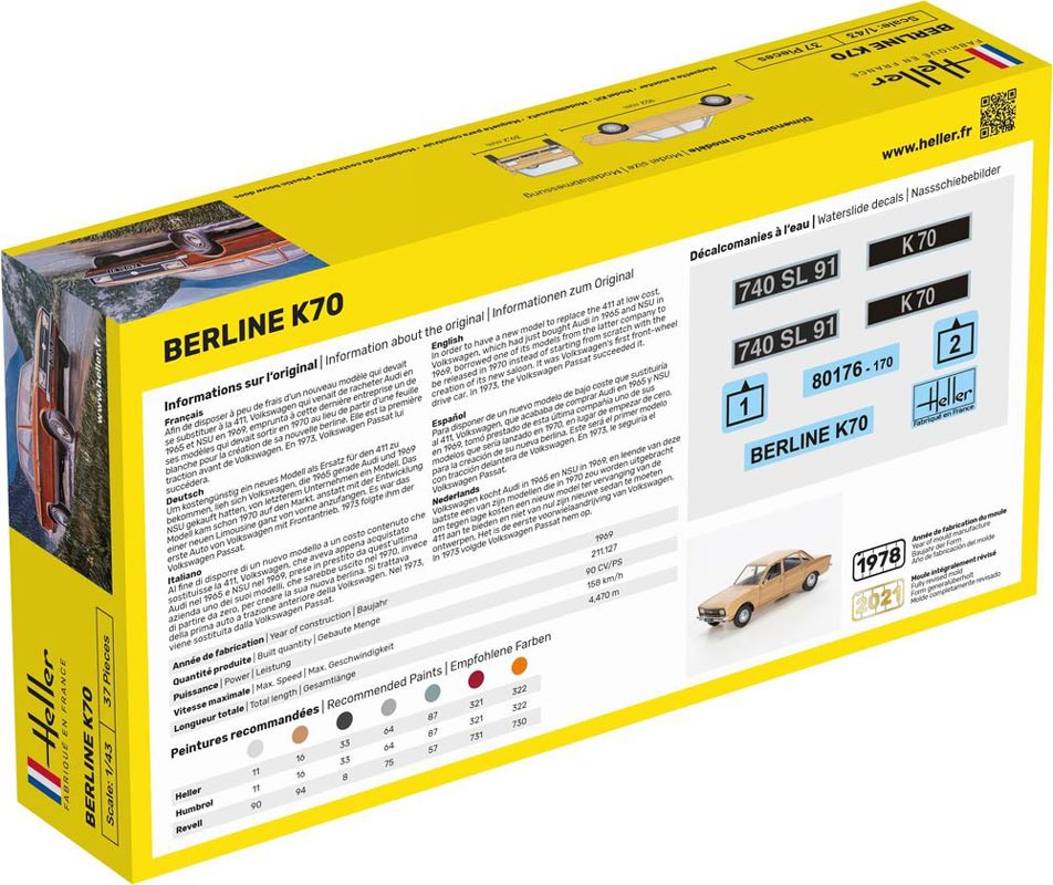 Heller Berline K70 modelbil - 1:43