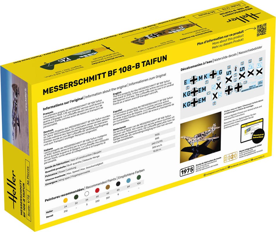 Heller Messerschmitt Bf 108 B Taifun - 1:72