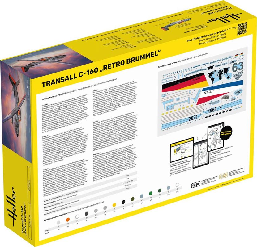 Heller modelfly Transall C-160 Retro Brummel 1:72