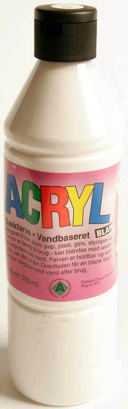 Akrylmaling 500 ml A-mærket - prim hvid