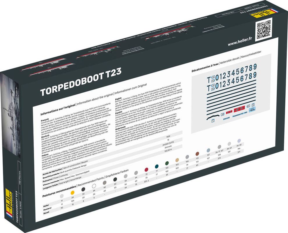 Tysk Torpedobåd T23 - 1:400