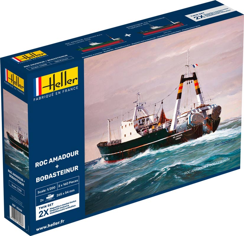 Heller modelskibe Amadour + Bodasteinur Twinset - 1:200