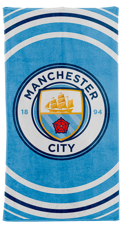 Manchester City badehåndklæde 70 x 140 cm.