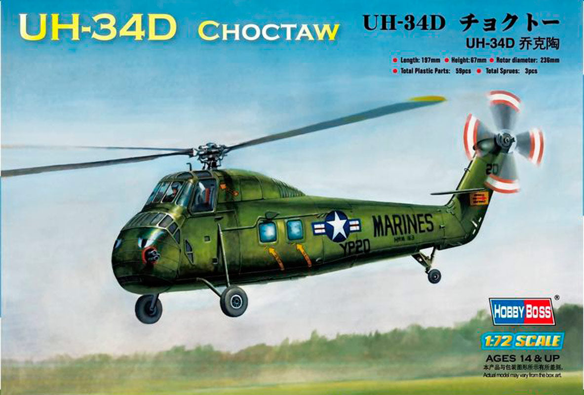 Hobby Boss Amerikansk UH-34D Choctaw helikopter - 1:72