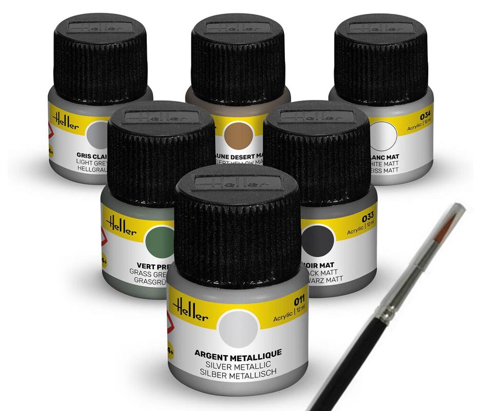 Heller maling sæt militære fly - 6 x 12 ml