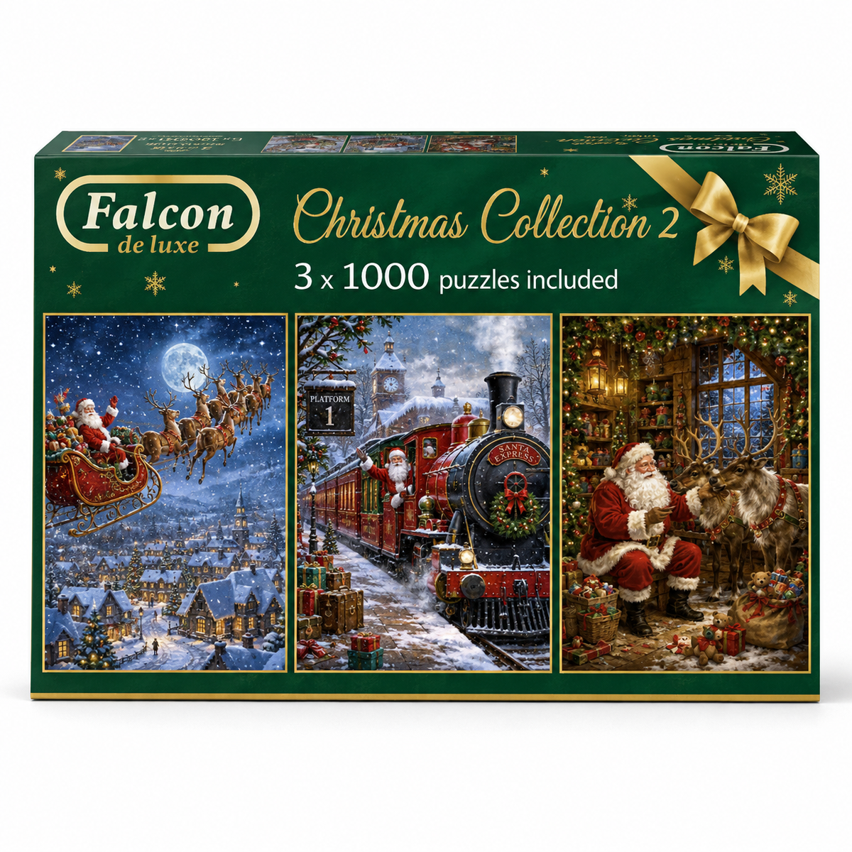 Falcon de Luxe julepuslespil - 3 x 1000 brikker