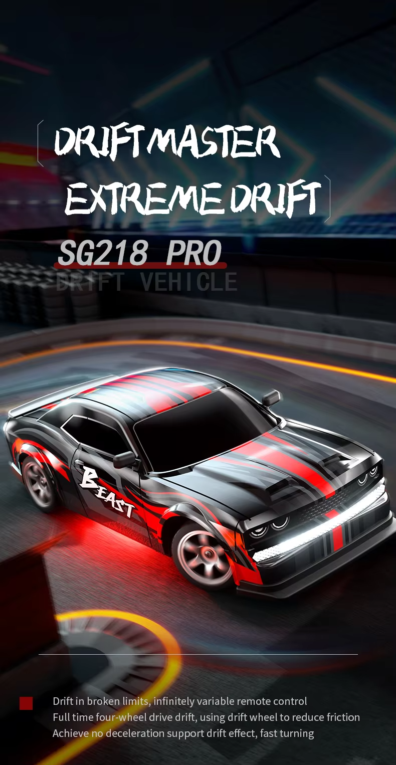 SG218 Pro fjernstyret 4WD driftbil med lys