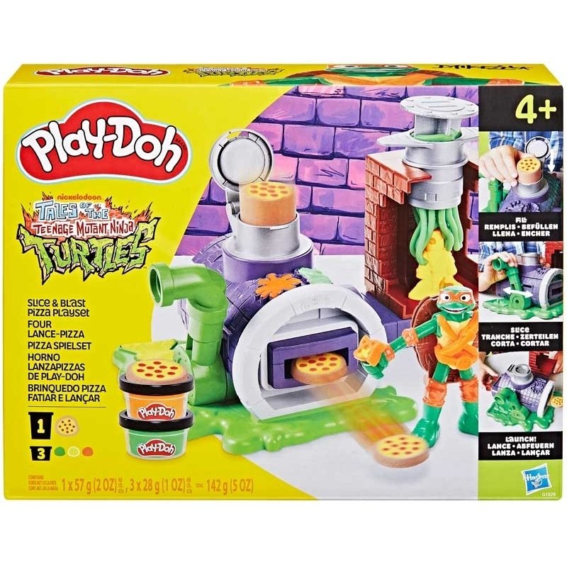 Play-Doh Ninja Turtles Pizza Slice & Blast med Modellervoks