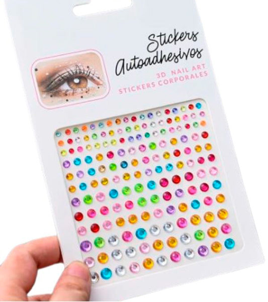 Rhinsten – selvklæbende ansigtssten (Face Gems) – flere farver / størrelser