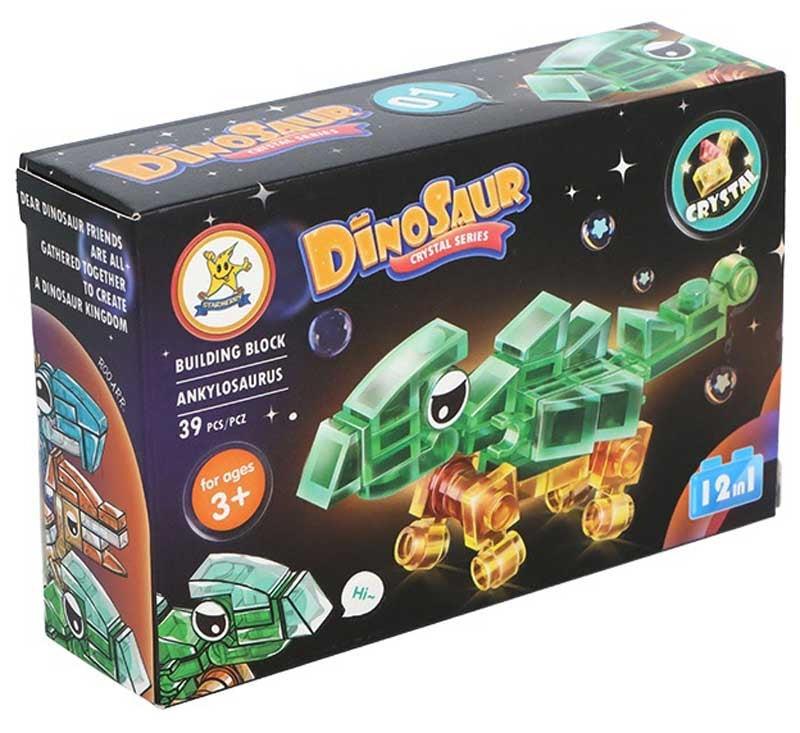 Blocks Dinosaur 12 assorterede
