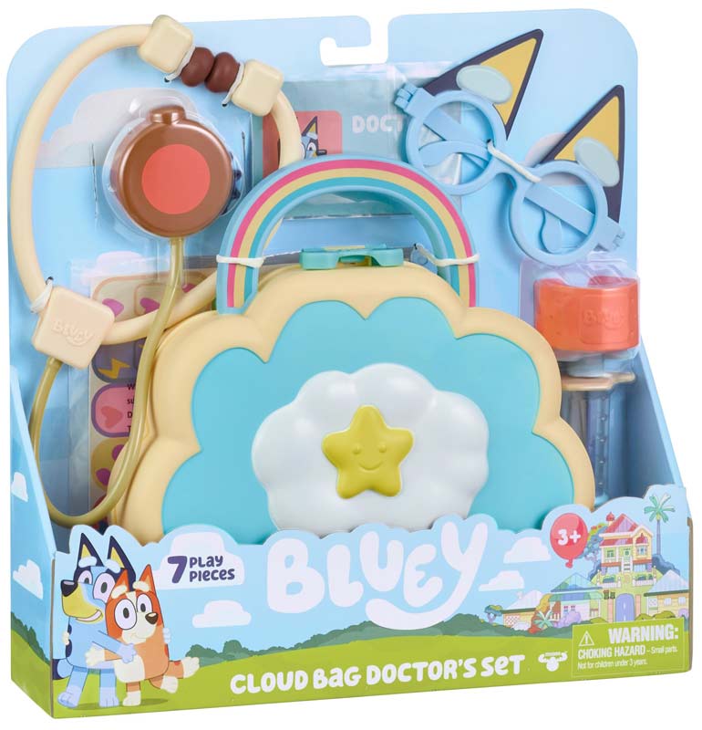 Bluey lægetaske med 7 dele