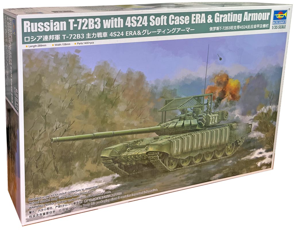 Russisk T-72B3 with 4s24 soft case & Grating Armour