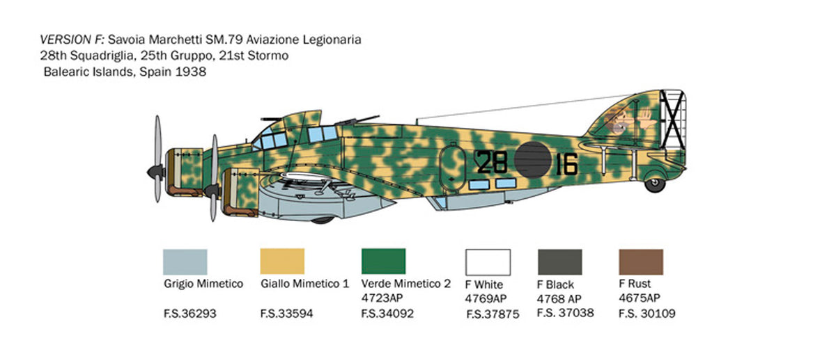 Italeri 1:72 S.79 Sparviero Bomber version - Modelfly