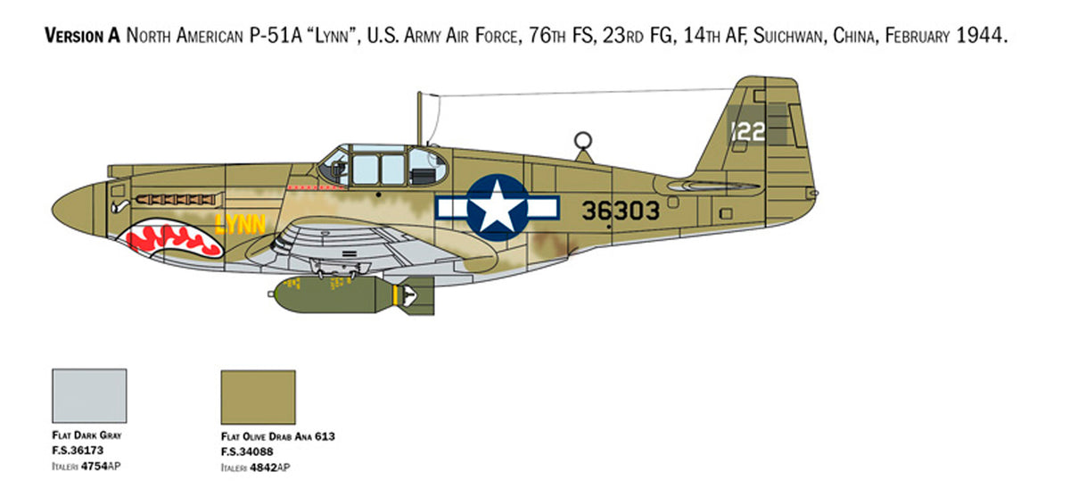 Italeri 1:72 P-51A Mustang - Modelfly