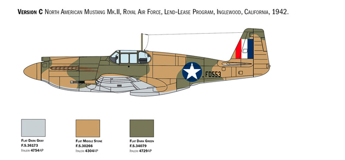 Italeri 1:72 P-51A Mustang - Modelfly