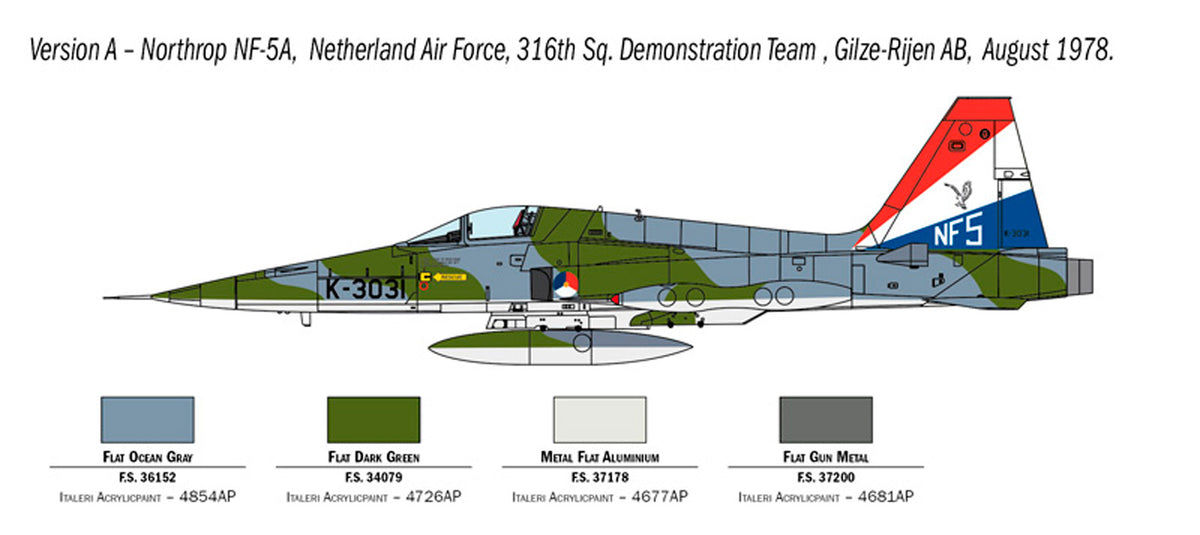 Italeri 1:72 F-5A Freedom Fighter - Modelfly